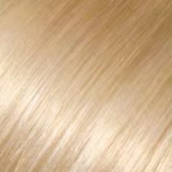 Close-up of smooth blonde hair strands.